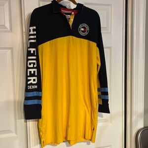 Tommy Hilfiger Denim knit tshirt dress Large with pockets